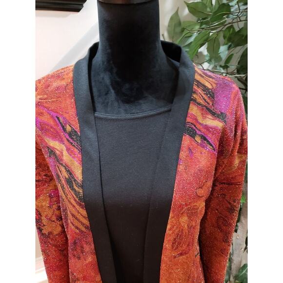 ST. Anthony Women's Multicolor Polyester Round Neck Long Sleeve Top Blouse 20W - Picture 4 of 11